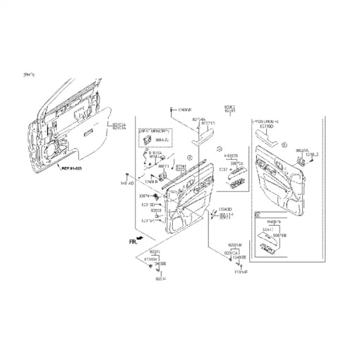 Commande rétroviseur électrique Kia Sedona bouton ajustement fluide 93540-4D101 - 4