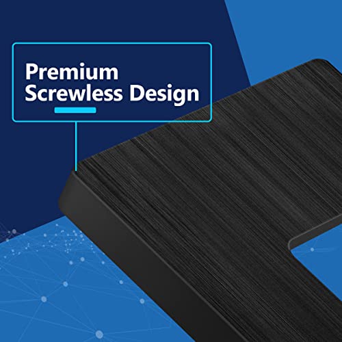 Image of LIDER Decorator Switch Cover, Screwless Wall Plate, Mid-Size 1-Gang 4.88 inch x 3.11 inch, LSWP-31M-BBK, UL Listed, Thermoplastic, Brushed Black, 1-Pack