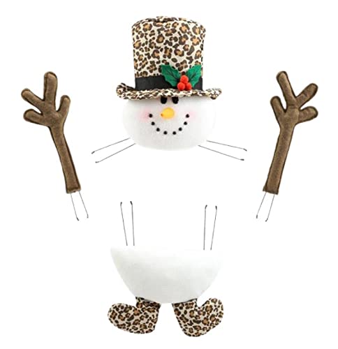 Kit de 4 muñecos de nieve con estampado de leopardo de 27 pulgadas de