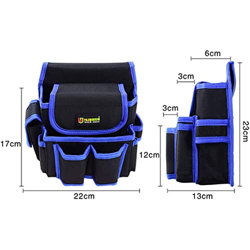 Tool Bags Backpack Pocket Electrician Waist Storage Bag Screwdriver Utility Kit Holder Belt Mutil Pocket Heavy Duty Tool Bag Blue - Image 2