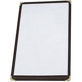 Winco Single Menu Cover, 8.5-Inch x 5.5-Inch, Black, 10 Pack!
