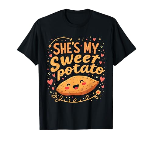 Thanksgiving Matching Couple She's My Sweet Potato I Yam Camiseta