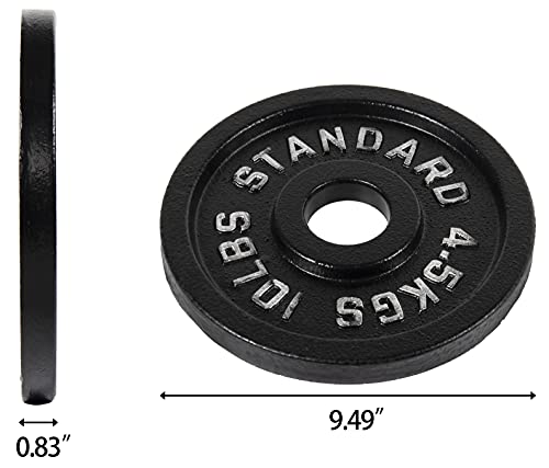 Balancefrom Cast Iron Plate Weight Plate For Strength Training And Weightlifting, Olympic Size, 2-Inch Center, 10Lb Set Of 4 #TOP5