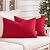 MIULEE Pack of 2 Decorative Outdoor Waterproof Pillow Covers Garden Christmas Cushion Sham Throw Pillowcase Shell for Spring Patio Tent Couch 12x20 Inch Red