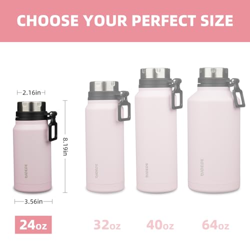 Image of BJPKPK 24oz Insulated Water Bottle, Stainless Steel Bottle with Handle | Vacuum Insulated Bottle with Leak-Proof BPA-Free Design, Keeps Drinks Cold & Hot for Gym, Office, Travel & Daily Use