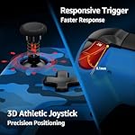 IWGAME Wireless Controller for X-BOX, Gaming Controller Support Turbo/3.5MM Audio Jack/Dual Vibration, Controller Compatible with X-BOX One/ One S/X, X-BOX Series S/X, PC, IOS, Android Platforms,with 2.4g Adapter(Blue Camo) - Image 4