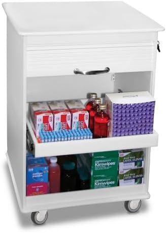 White Polyethylene Maui Lab Island 2 Foot Lab Cart - 24 x 35 x 24 in.