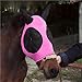 Prevent Fly Stretchy Knitted Mesh Mask Breathable Ear Protection Horse Riding Equestrian Equipment for Horse(Red)