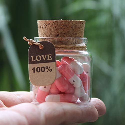 Image of Infmetry Capsule Message Valentines Day Gifts for Her Him Boyfriend Girlfriend Mom (Pink 25pcs)
