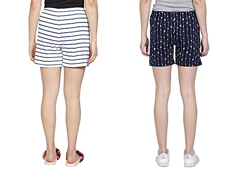 Image of Club A9 Women's Regular Fit Cotton Printed Shorts