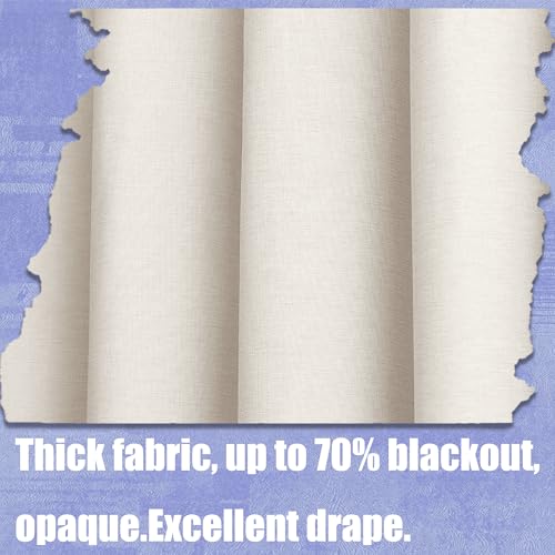 Rideau de douche tissu polyester avec œillets métalliques blanc cassé - 5