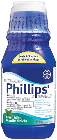 Bayer Phillips Milk of Magnesia Sugar Free Liquid, 350ml