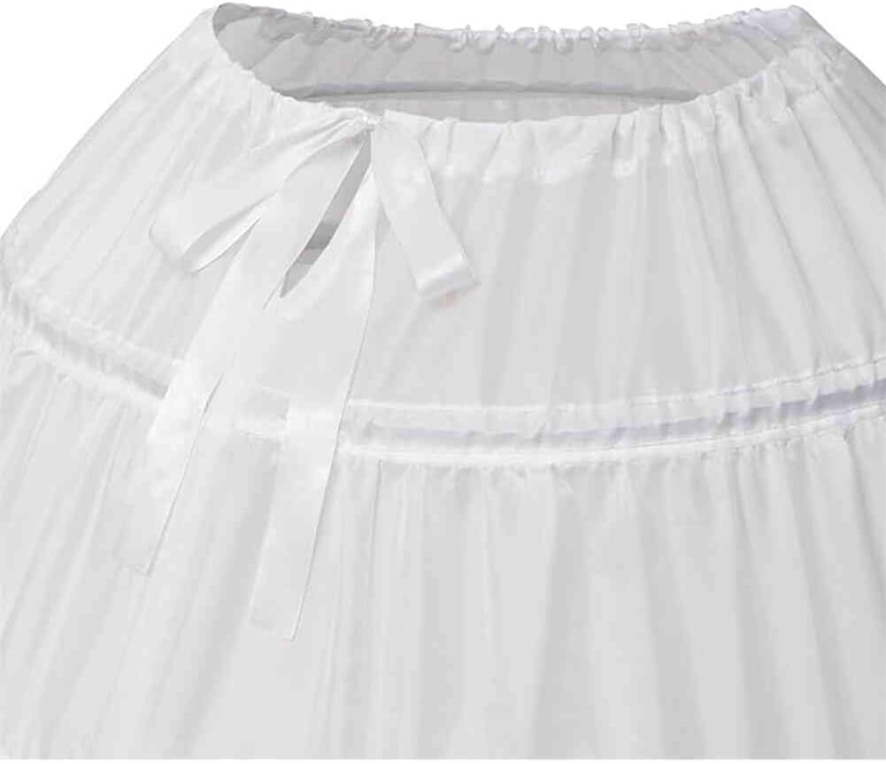 Women Crinoline Petticoat A-line 6 Hoop Skirt Slips Long Underskirt for Wedding Bridal Dress Ball Gown - Image 4