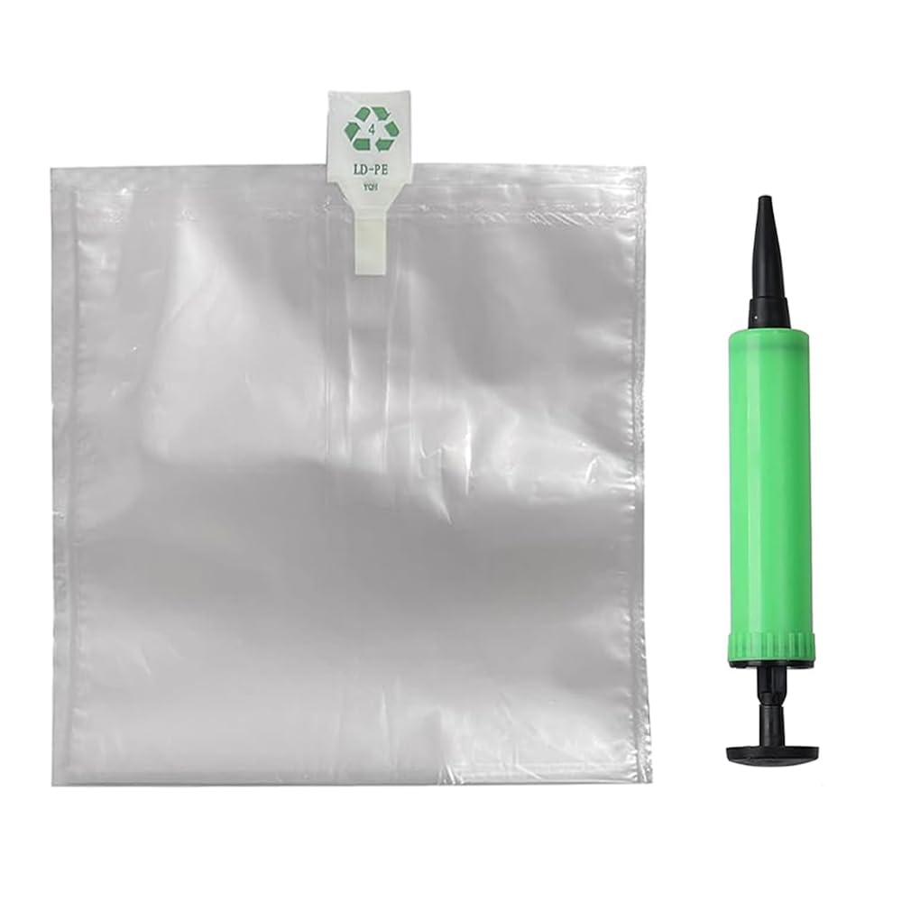 Miupoo Clear Packaging Air Bags, Plastic Inflatable Air Packaging Protector Bag With Free Pump Cushion,Air Cushion Blocking Packaging Bag,12X12inchesx50pieces