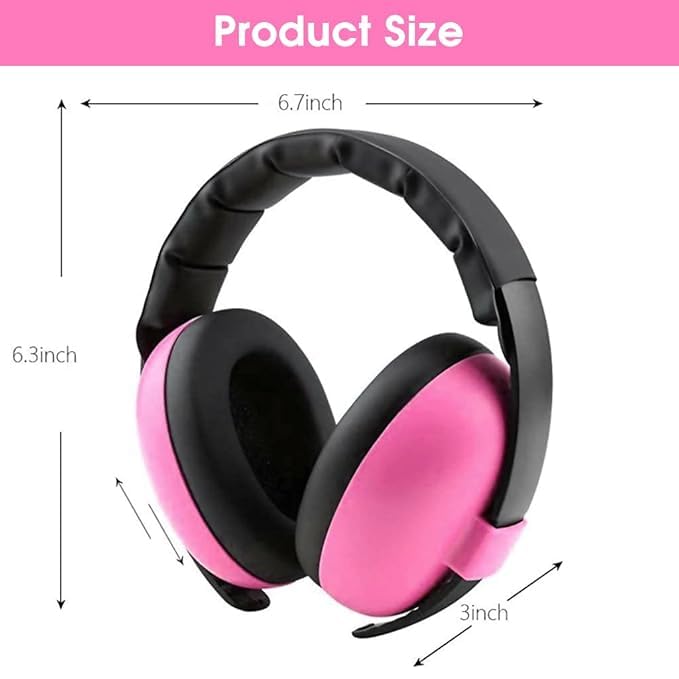 BLINE Baby Headphones Noise Cancelling Headphones for Babies for 3 Months to 2 Years (Pink) 4