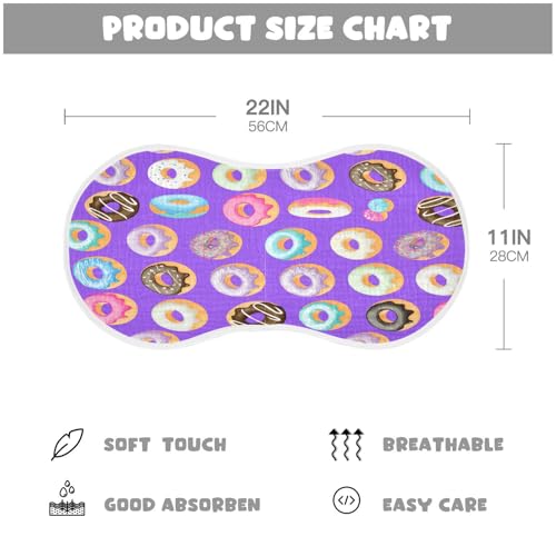 Kigai Donut Baby Burp Cloths Extra Soft and Absorbent Burping Rags Cotton Burping Clothes Baby Washcloths for Newborn Boys Girls - 1 Pack4
