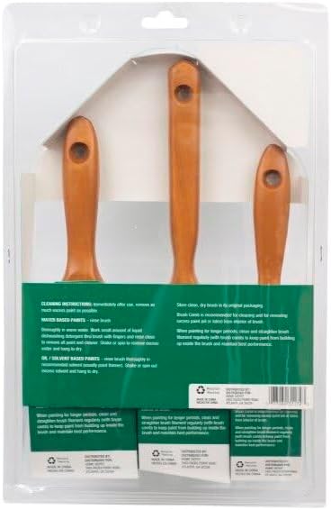 BETTER 3 PIECE POLYESTER BLEND BRUSH SET, 3 BRUSHES PER PACK