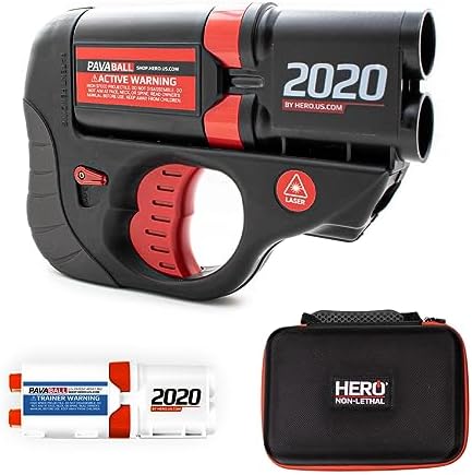 HERO 2020 Patentado ganador del premio arma no letal para autodefensa y defensa del hogar Arma de bola de pimienta oculta y potente