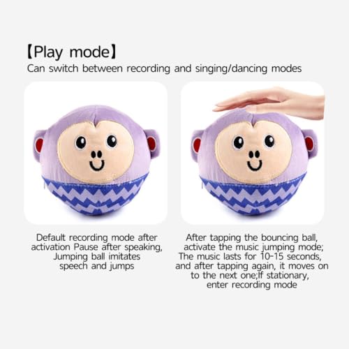 Peluche musical infantil interactivo con imitación de voz y saltos 4