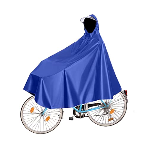 Fayemint Wasserdicht Radfahren Regen Poncho, Radfahren Regen Poncho mit Kapuze, Fahrrad Compact Regen Cape, für Fahrräder, Mountainbikes, Elektrofahrräder (Blau)