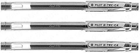 G-Tec-C4 - Ultra Fine 0.4mm Microtip Gel Pen - Pack of 3 - Black