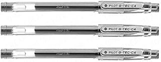 G-Tec-C4 - Ultra Fine 0.4mm Microtip Gel Pen - Pack of 3 - Black