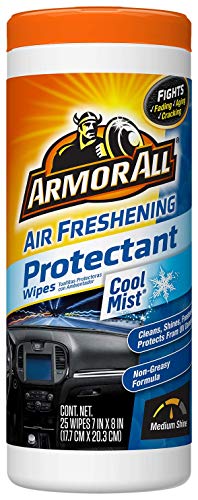 Armor All Car Interior Cleaner Protectant Wipes - Cleaning for Cars & Truck & Motorcycle, Cool Mist, 25 Count, 78509