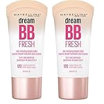 Maybelline Dream Fresh Skin Hydrating BB cream, 8-in-1 Skin Perfecting Beauty Balm with Broad Spectrum SPF 30, Sheer Tint Coverage, Oil-Free, Medium, 1 Fl Oz (Pack of 2)