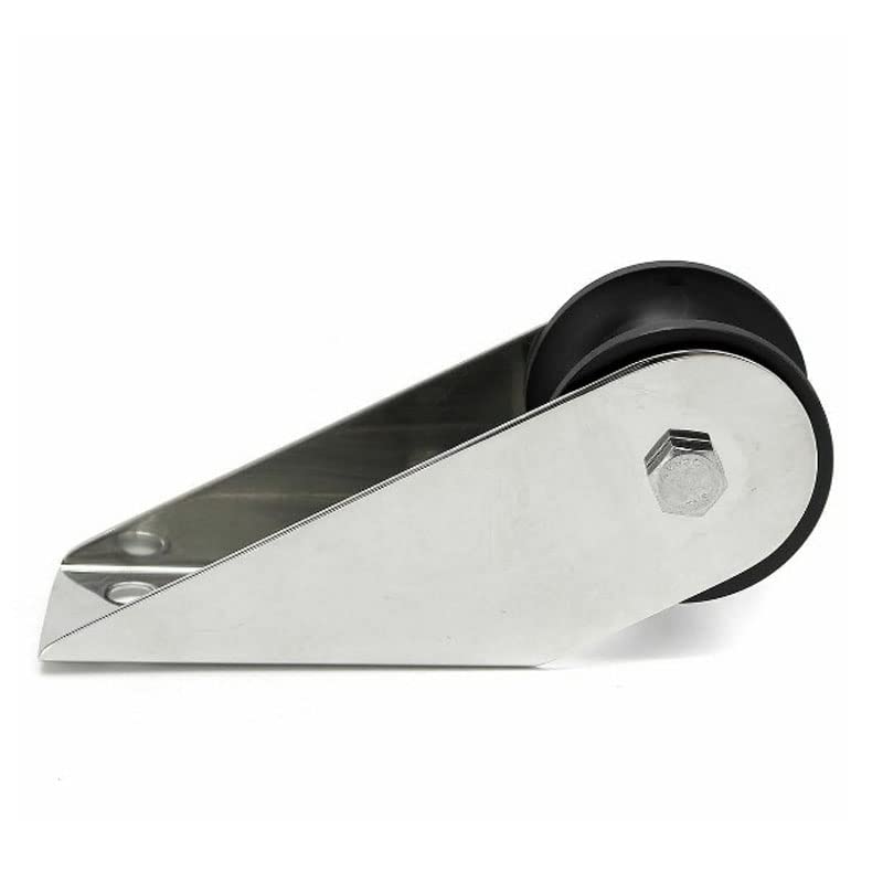 JT-HLM Boat Stainless Steel 160mm Bow Anchor Roller Rubber Lift Roller Heavy Duty for Fixed Marine Yacht Docking