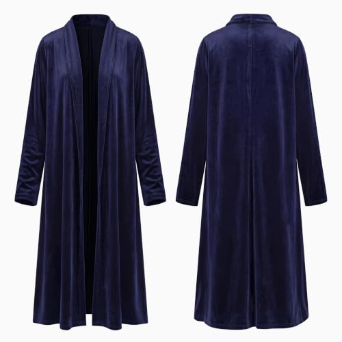 Image of R.Vivimos Women's Long Sleeves Casual Velvet Jacket Open Front Cardigan Coat Outerwear
