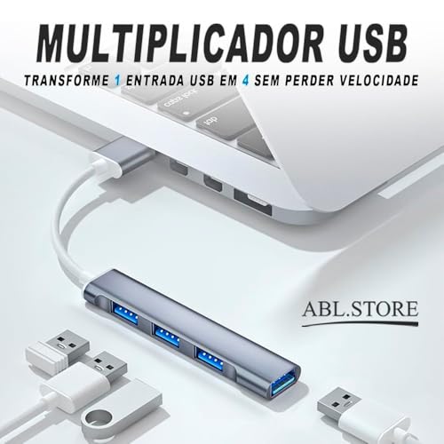 Adaptador Multiporta USB Hub, USB Dock Station com 4 Portas USB 3.0 (USB)