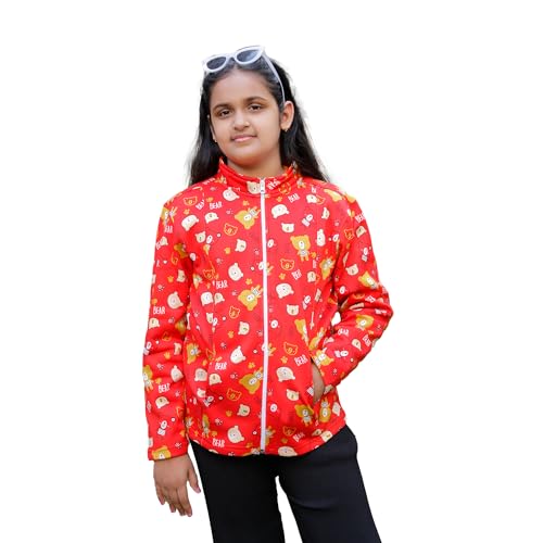 Image of Kids Fleece Jacket with Teddy Bear Print | Warm Winter Wear for Boys & Girls | Soft Full Sleeve Zip Jacket for Toddlers & Children