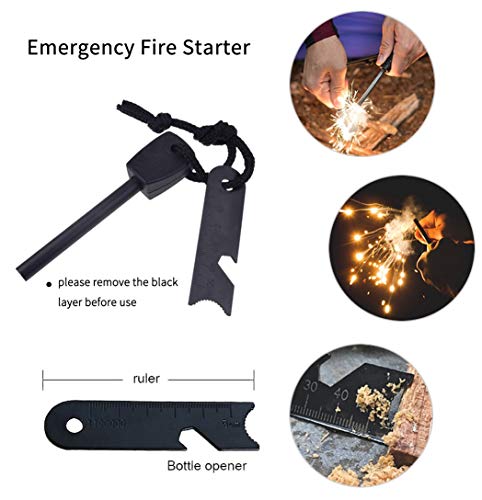 SHBC Compact First Aid Kit (139 Piece) Adventure Medical Kits Waterproof- Includes Emergency Blanket, Fire Starter, Compass, Wire Saw for Survival, Home, Car, Camping, Hiking, Hunting, Sport - Image 6