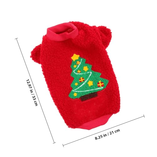 Disfraz para perro árbol de Navidad rojo talla L miniatura 2
