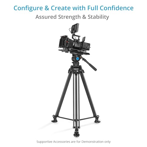 Proaim 75mm Telescopic Tripod Stand w/Tripod Shoes for DSLR Video Camera, Slider, Jib/Crane & Fluid Head. Payload up to 35kg/77lb. for Travel, Photography, Videography & Filmmaking (CST-75) - Thumbnail 2