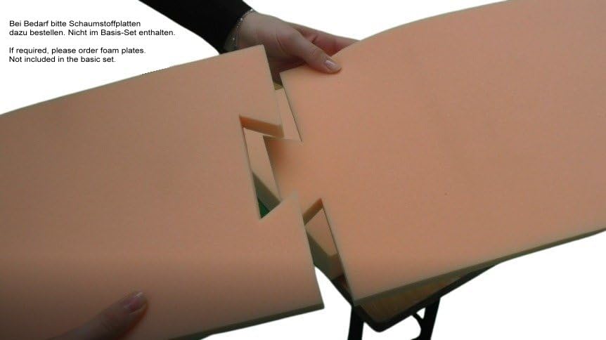 Set Tovaglia E Copripanche Per Tavolo Da Birra Lemos Home - 3 Pezzi, Antracite, 220x50 Cm - Foto 5