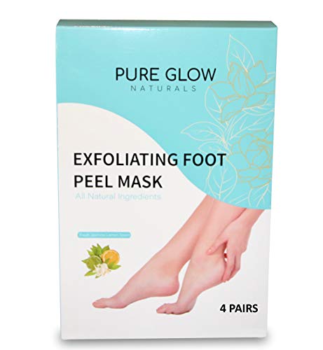 4 PAIRS Soft Exfoliating Foot Peel Mask, Makes feet Baby soft and Removes Calluses, Dead and Dry Skin