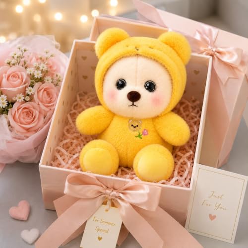 Image of SCOOBA Adorable Hoodie Teddy Soft Toy 30cm (Hoodie Teddy Yellow)