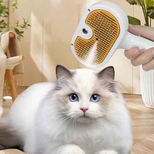 Evita nudos con el cepillo de vapor para gatos peine autolimpiante 2