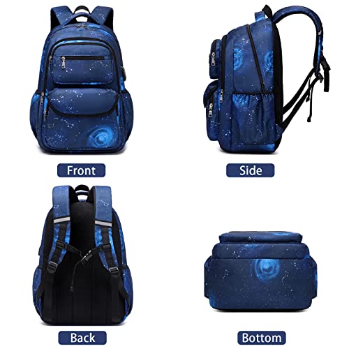 Bevalsa Backpack For Boys, Galaxy School Bags For Kids, Bookbag For Boys Girls Children Teens Backpacks For Elementary Middle High School Student, Bookbag And Sling Bag Set With Usb Charging Port #TOP3