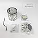 Spinning Hummingbird Candle Holder - Laser Cut Silver Birds Spin Around The Frosted Glass Candle Holder - Measures 6.25