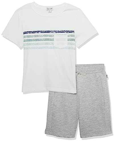 Splendid Baby Boys Kids Del Mar Sleeve Toddlers Short Set, White, 5 US