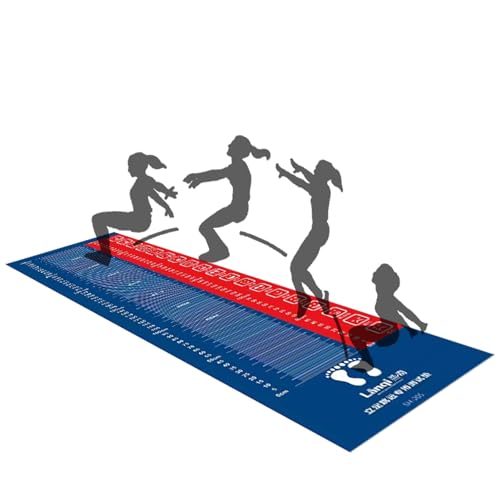 SAYOBO 11.5 X 3 Ft Jumping Rope Equipment Mats, Standing Non-Slip Long Jump Training Test Mat, Multifunctional Flooring Fitness Trainer Tester Scale