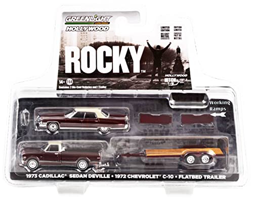 Modelos 1/64 Chevy C-10 Pickup y Sedan DeVille Marrón miniatura 1