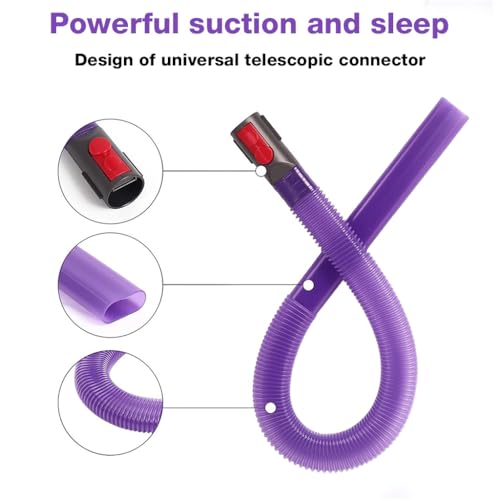 Image of HASTHIP Replacement Kit 34 inch Flat Suction Hose for Dyson V7 V8 V10 V11 V15 GEN5, Vacuum Crevice Cleaning Attachment Set Dryer Vent Lint Remover, Car Detailing, Home Gap Cleaning Tools