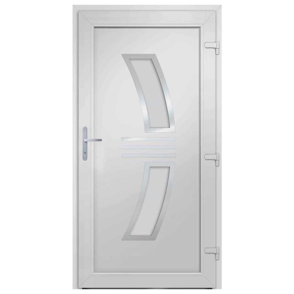 vidaXL Porta d'ingresso Bianco 108x208 cm PVC