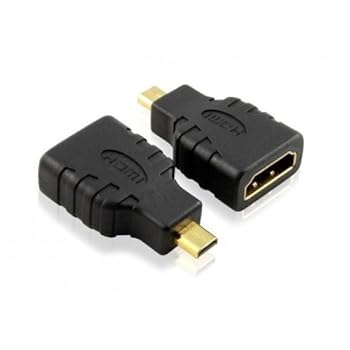 Keple Micro HDMI to HDMI Adapter Type D High Speed Gold Plated Converter Adaptor (Pack of 2) 