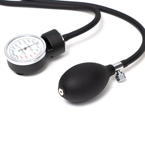 PrimaCare DS-9192 Classique Series Kit de pression artérielle professionnelle de taille adulte avec sphygmomanomètre anéroïde, sans latex, système d'inflation