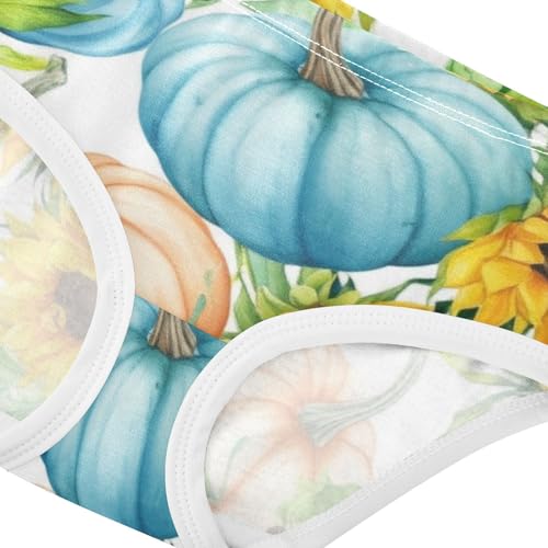 Thanksgiving Pumpkin Sunflowes Girls Underwear Toddler 2t Cotton Panties Little Girl Colorful Kids Undies Briefs4