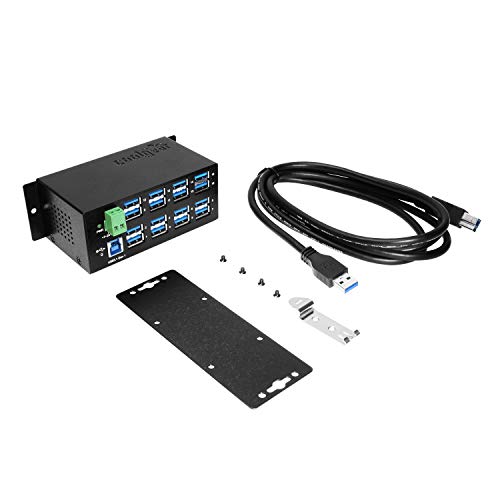 Coolgear 16-Port USB 3.2 Gen1 w/15KV ESD Surge Protection DIN Rail Mount - Thumbnail 7